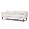 Emil Quartz White Fabric Sofa for Living Room